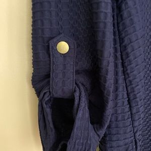 Navy open weave lightweight sweater